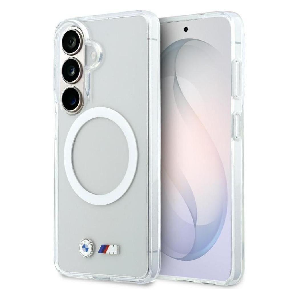 BMW Case IML Shockproof Metal Logo MagSafe for Samsung Galaxy S26 transparent (Samsung Galaxy S26) (BMHMS26S25HSMLKT)