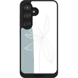 Nivocase Handyhülle für Samsung Galaxy S25 Hülle NIVOpure Case Schwarz Blume Boho Pastell (Samsung Galaxy S25), Smartphone Hülle, Schwarz