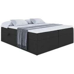 BOXBETT mit H3-Matratze und Lattenrost - MARCE BW - 180x200 Schwarz