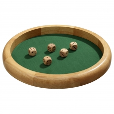 Philos Würfelbrett - extra groß - Hevea-Holz - Würfelfläche mit Filz - 40cm 242712