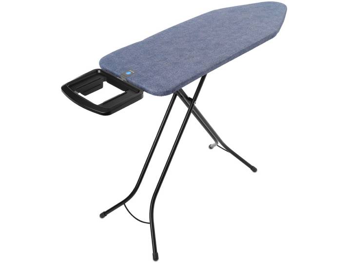 Bügelbrett BRABANTIA Bügeltisch C, 124 x 45 cm, Dst-Mulde Solide , blau (denim blau), B:48cm T:75cm, Bügelbretter, Bügelbrett, Fairtrade-zertifiziert