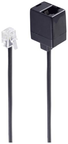Shiverpeaks Western Verlängerungskabel [1x RJ11-Stecker 6p4c - 1x RJ11-Buchse 6p4c] 6m Schwarz