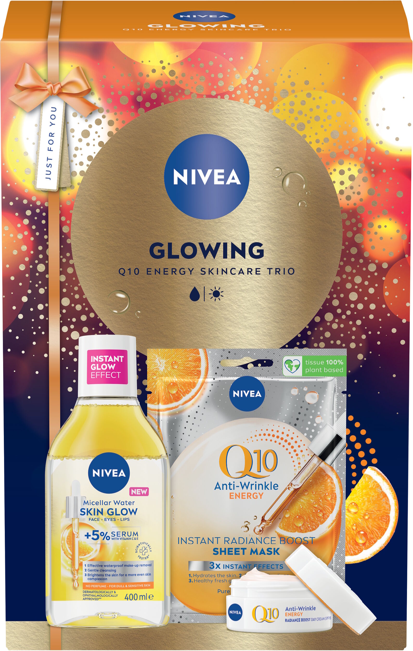 NIVEA Glowing gaveæske 450 ml