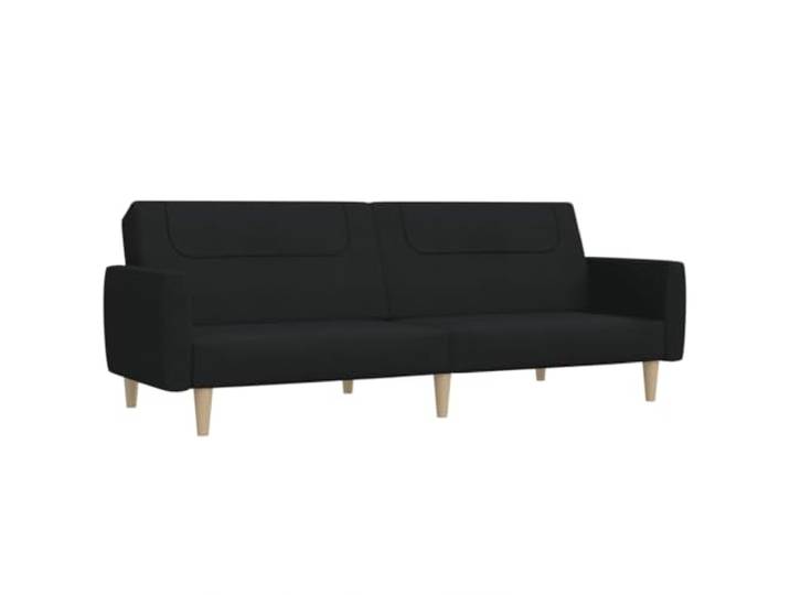 GHVBNMF Schlafsofa 2-Sitzer mit Bettfunktion Schwarz Couch Klappbar Flexibles Futonsofa mit verstellbarer Rückenlehne, Polsterung aus Schaumstoff für Wohnzimmer und Studentenzimmer.