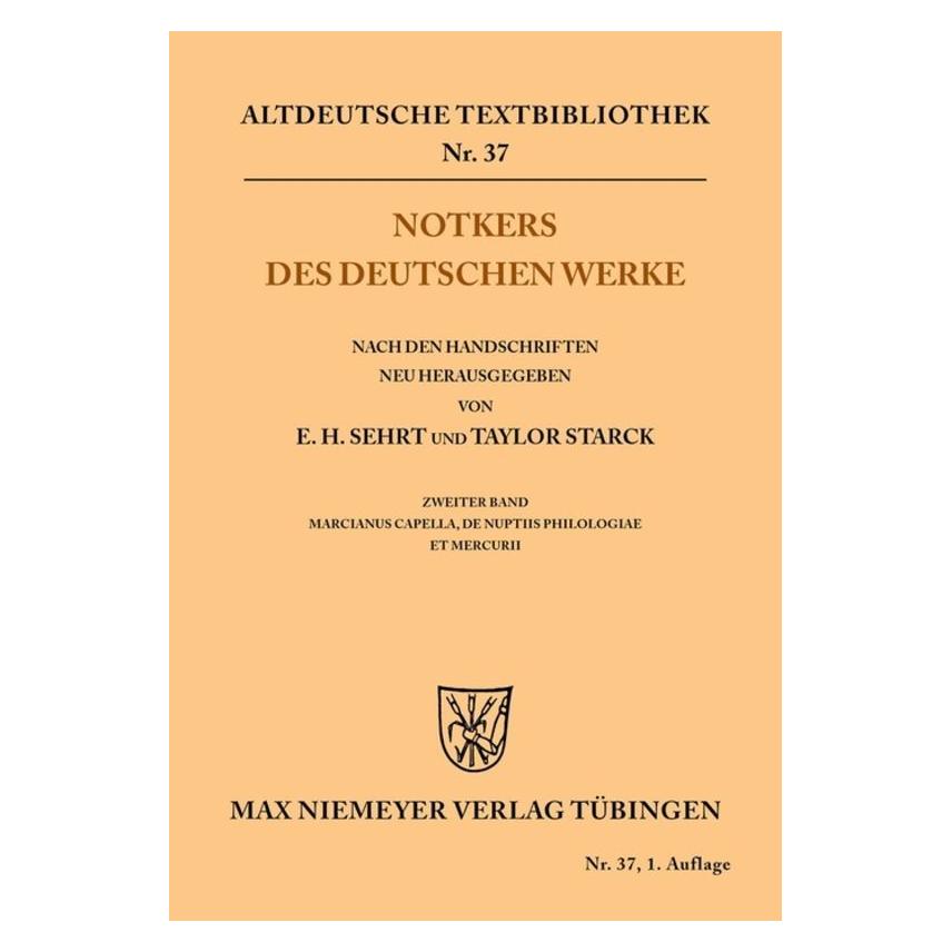 De Gruyter Notkers des Deutschen Werke (Deutsch, Edward H. Sehrt, Taylor Starck) (55848925)