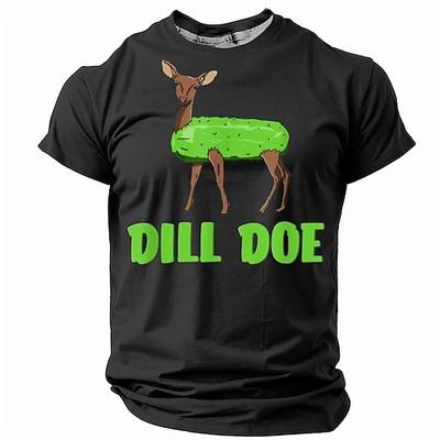 Lustiges Dill Doe Wortspiel Grafik-T-Shirt für Männer - Lustiges Gurken-Hirsch-Design