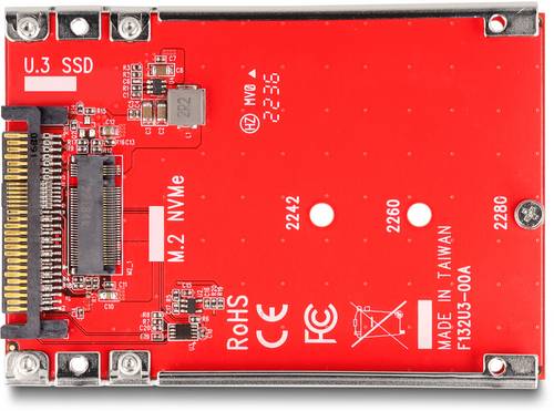 Delock 64228 Schnittstellen-Konverter [1x U.3 NVMe PCIe 4.0 x4 - 1x M2]