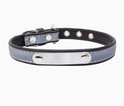 Uplift Treasures Personalized PU Leather Engraved Dog Collar coffee s