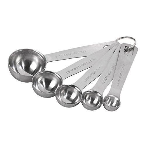 Tala Maatlepels Set van 5 stuks, Roestvrij staal, Zilver