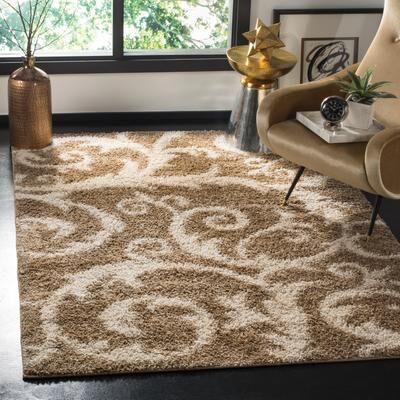 SAFAVIEH New York Shag Grozda Scroll Rug