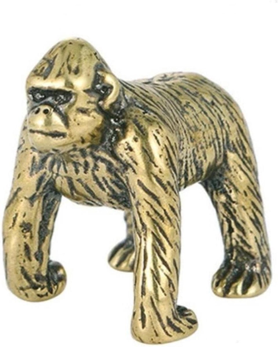 Klein Dierenfiguur Ornament van Massief Messing in Brons voor Bureau Decoratie