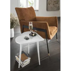 Faktorei Beistelltisch Heartbreaker aus Aluminium, 45 x 43 x 48 cm, mattweiß