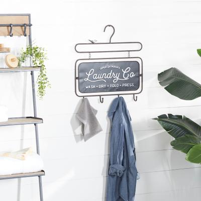 Studio 350 Black Iron Farmhouse Wall Hook 22 x 20 x 2