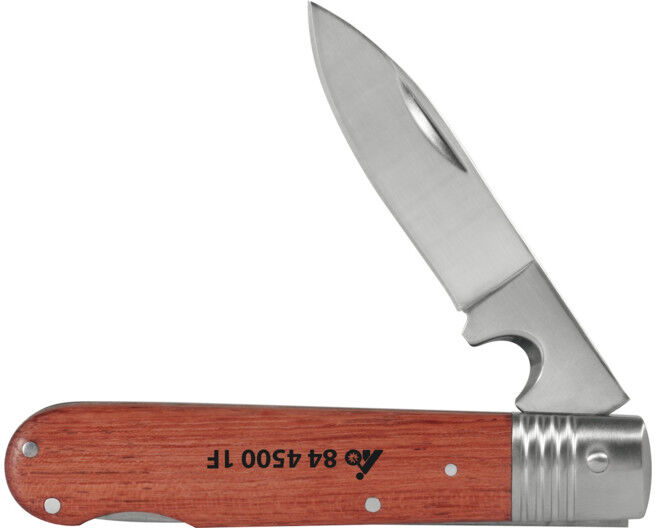 HOLEX Couteau pour câbles avec manche en bois, repliable 1F (844500 1F)