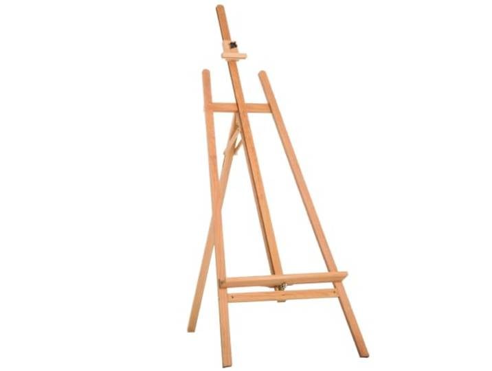 HOMCOM Chevalet d'Artiste sur Pieds Réglable 65Lx44lx174-230Hcm Clair Inclinaison et Hauteur Réglable\, Bois de Hêtre