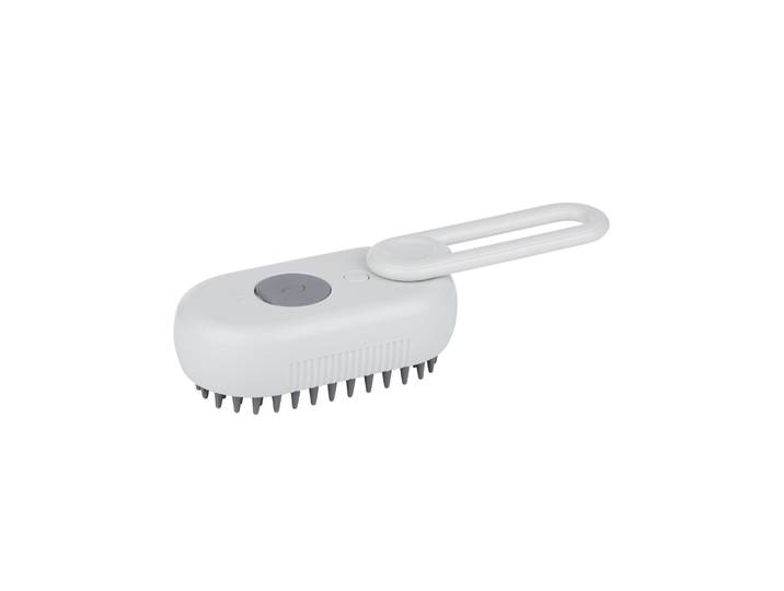 Dampfbürste für Haustiere weiss/grau