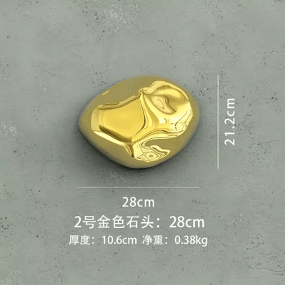 Inspire Picks Abstract Stone Wall Pendant Modern Wall Hanging Decor For Living Room & Dining Spaces golden28.2