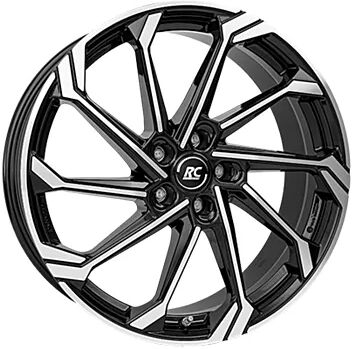 RC Design Rc36 Black Gloss Fully Polished 8x19 ET 43 5/130 Alufelge Schwarz
