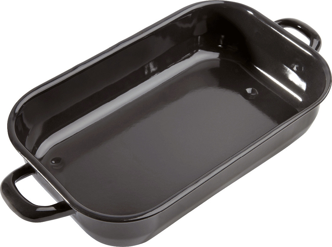 Krüger vierkante pan zwart/grijs 36 cm