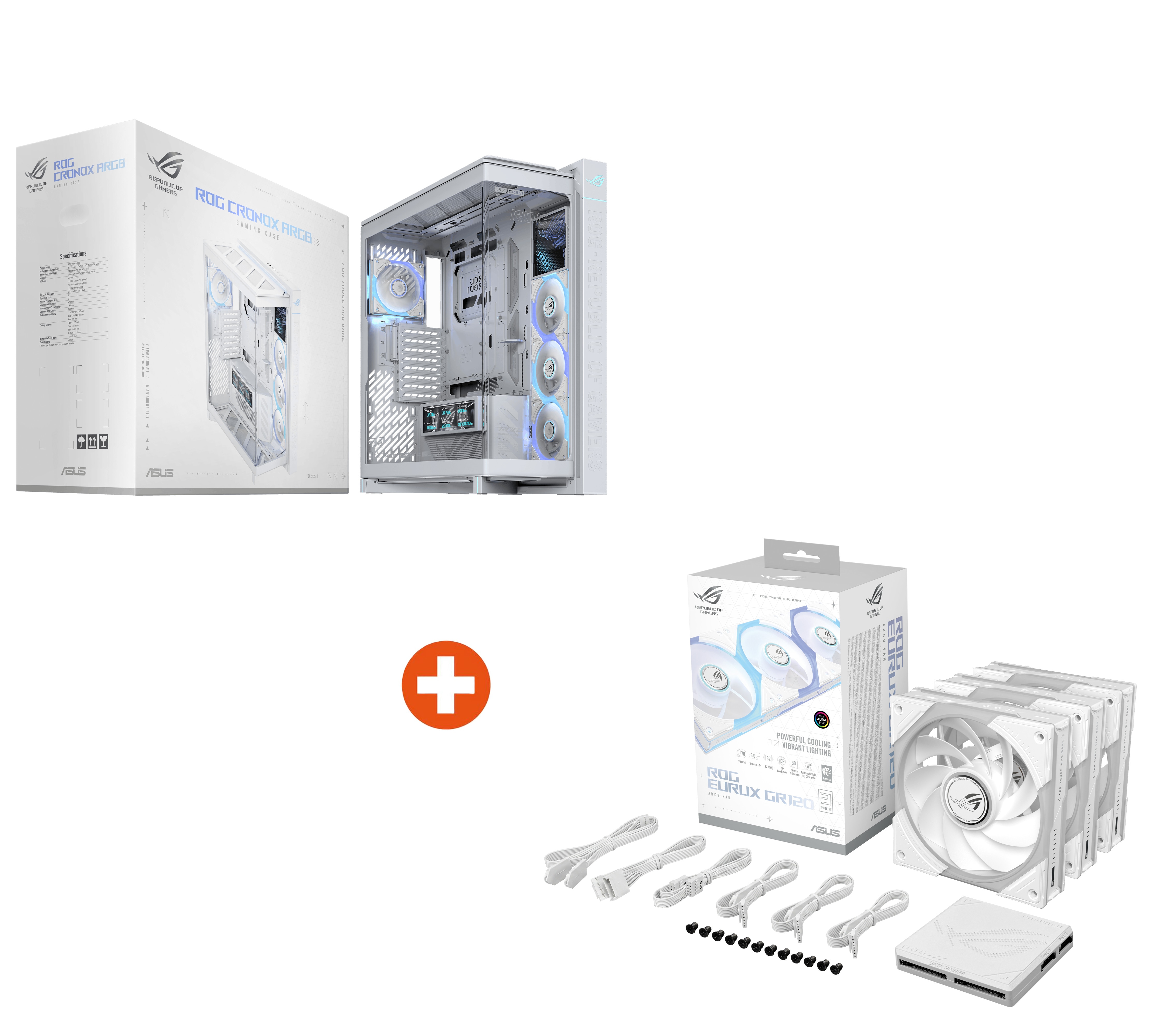 ASUS ROG Cronox Bundle White (ROG Cronox GR801 + ROG EURUX GR120 REVERSE WHITE 3IN1) ASUS CRONOX BUNDE WHITE