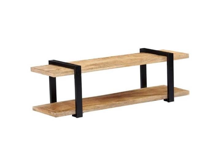 Meuble télé buffet tv télévision design pratique 130 cm bois de manguier massif 2502035