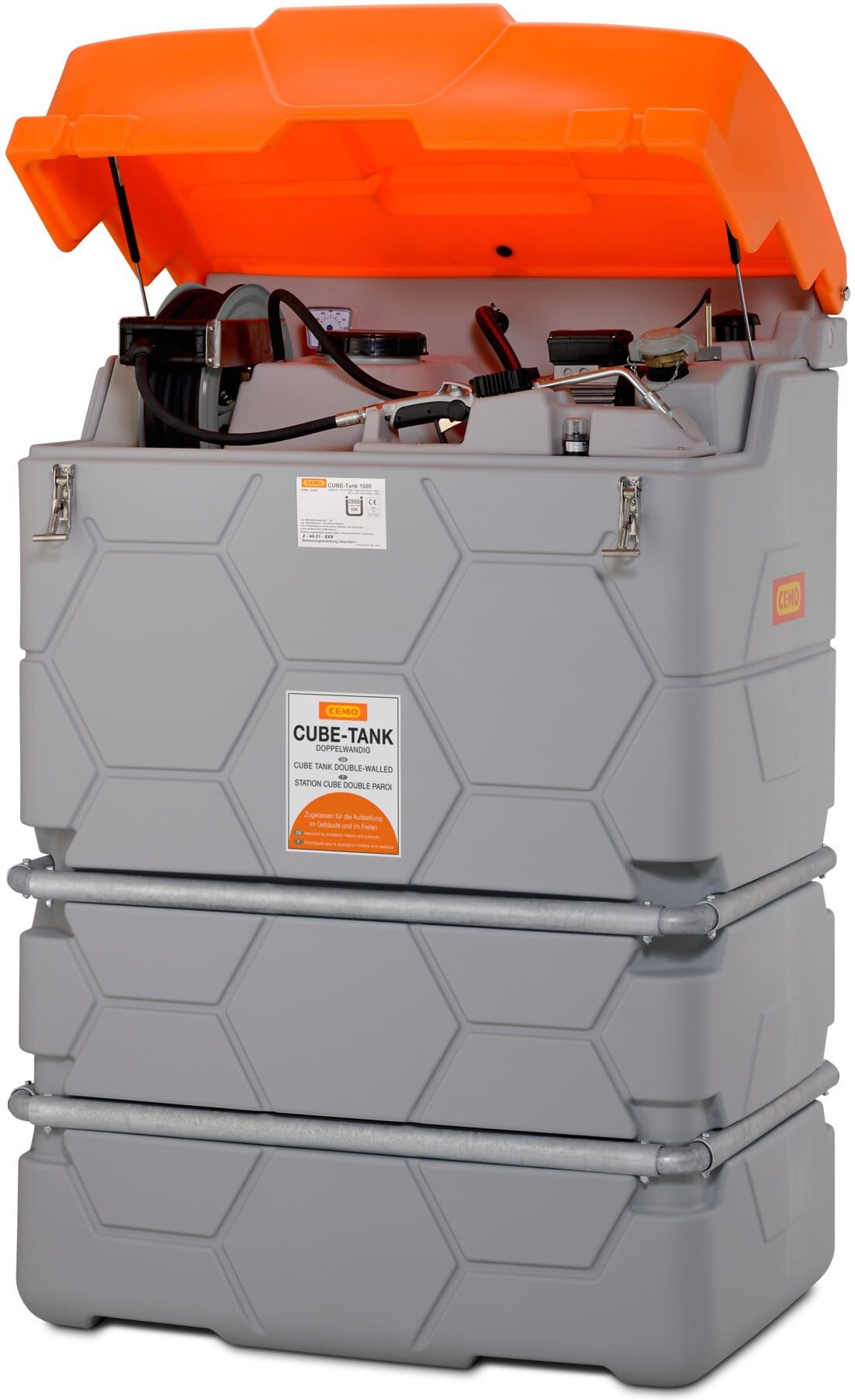 CEMO CUBE-Schmierstofftank Premium 1500 l Indoor, komplett montiert (10311)