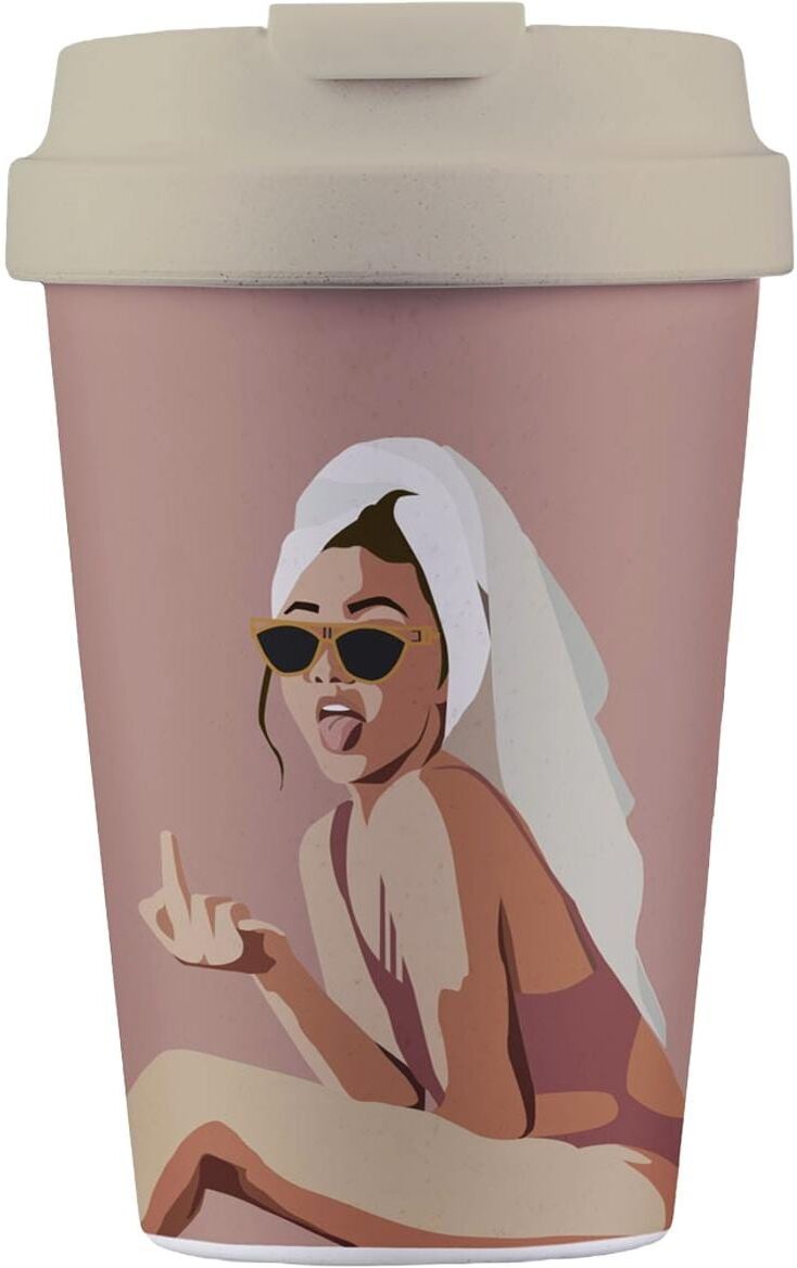 Coffee-to-go-Becher "BioLoco Easy Cup-Kylie 350 ml", bunt, Trinkgefässe, 350ml, Polypropylen, Silikon, Coffee-to-go-Becher bunt 350ml