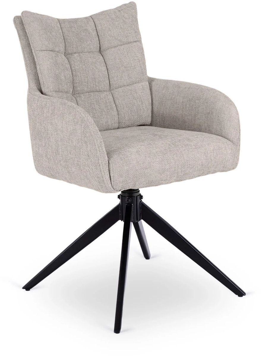 Set van 4 grijze eetkamerstoelen July