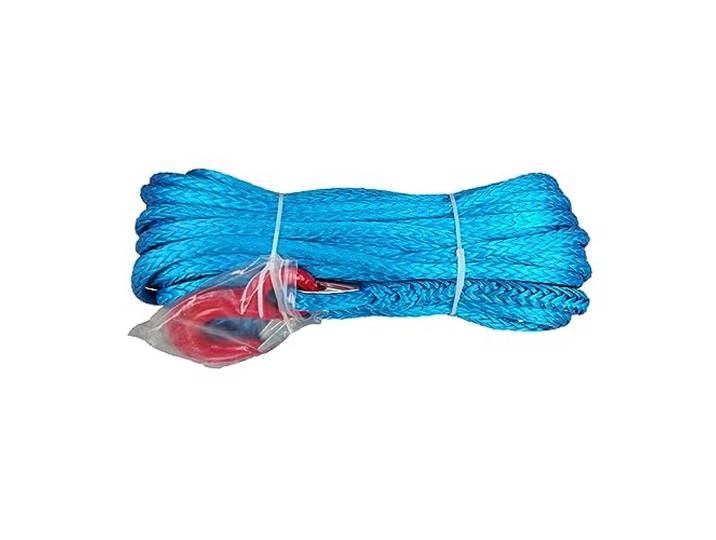 Synthetisches Windenseil, Leitungskabel, 12 mm x 30 m, UHMWPE-Faser, synthetisches Windenseil mit Haken for ATV/UTV/4WD/4X4/OFFROAD(Blue)