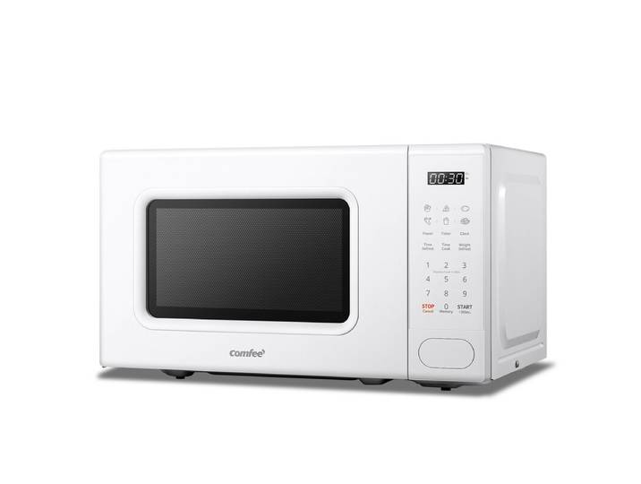 Micro-ondes Numérique COMFEE’ 700W 20L avec 6 Programmes, Cuisson Express, 11 Niveaux de Puissance, Décongélation et Mémoire - Blanc - CM-E202CC(WH)