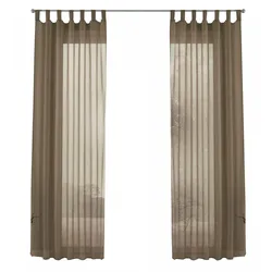 SCHLAUFENGARDINEN Voile 2er Set 245x140 cm Nougat