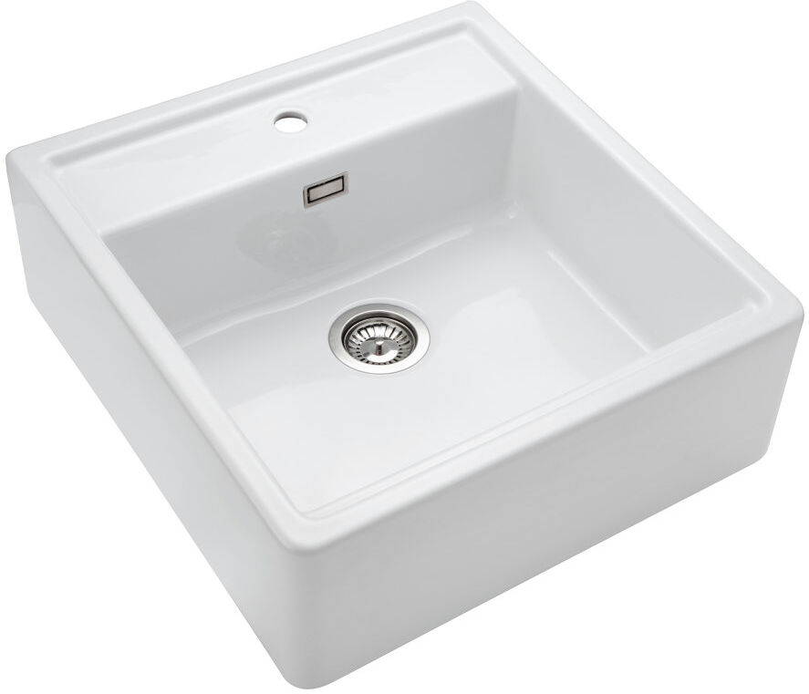 Rangemaster Sandwood Belfast Fire-clay Ceramic Kitchen Sink - White Natural White / Bone 597mm L