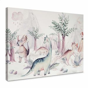 AS-Creation Wandbild Dinosaurier, Leinwand, Querformat, 70 x 50 cm