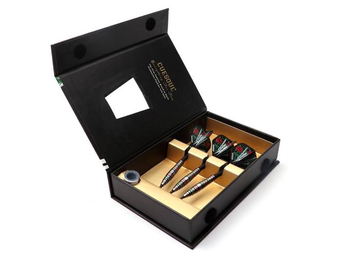 CUESOUL JAZZ-METAL 21/23/25g pointe en acier 90% jeu de fléchettes en tungstène avec vols et bracelet de fléchettes ROST intégrés