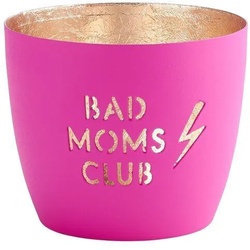 Madras Windlicht M Bad moms club neonpink/gold
