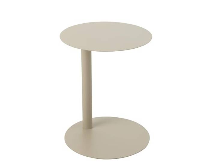 J-Line Bijzettafel rond metaal beige