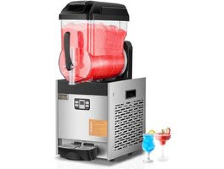 12 L Machine à Granité Commerciale Distributeur Boissons Glacées Granitas Smoothies Inox pour Bars Cafés Restaurants