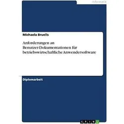 Anforderungen an Benutzer-Dokumentationen für betriebswirtschaftliche Anwendersoftware, Fachbücher