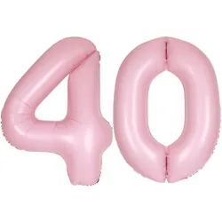 XL Folienballon rosa Zahl 40