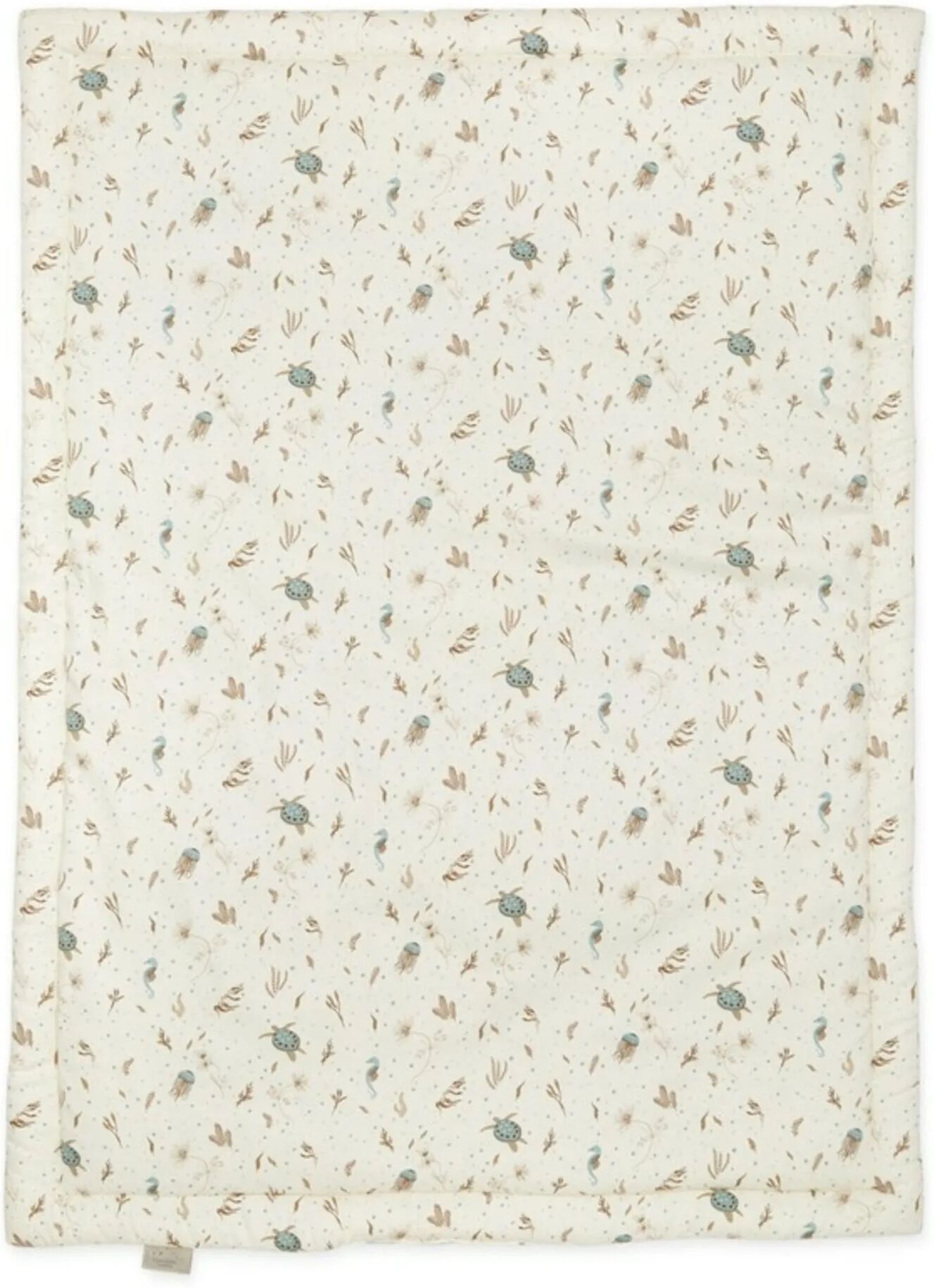 Cam Cam Couverture Sea Garden Bleu 90x120
