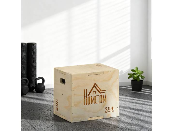 HOMCOM Box Jump Plyobox Musculation Fitness 40,5/35,5/30,5 cm