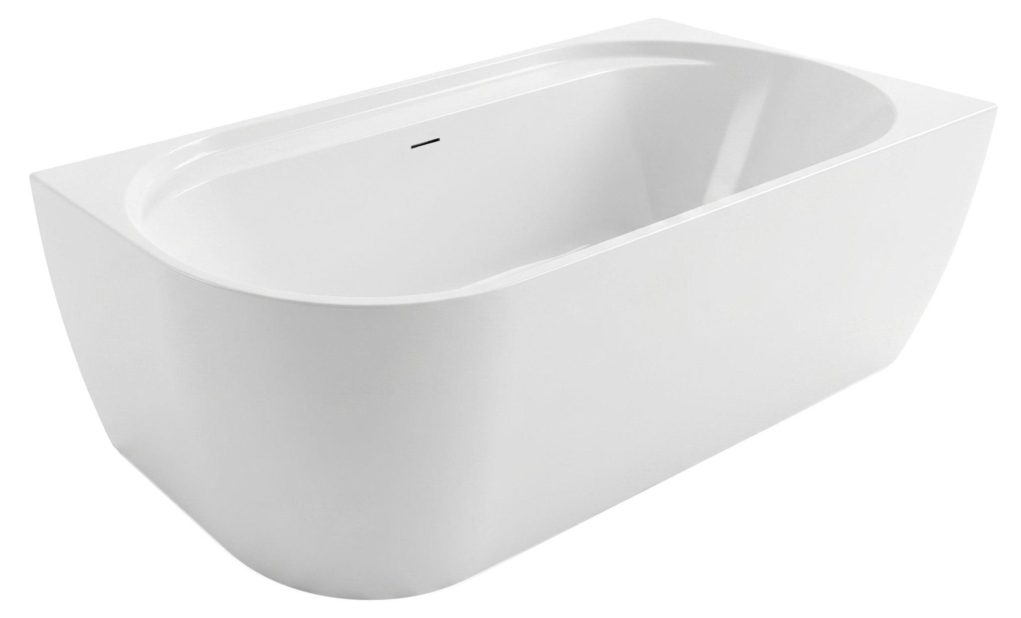 Acryl Eckbadewanne Rea Marion Right 170cm Schwarze Stöpselabdeckung