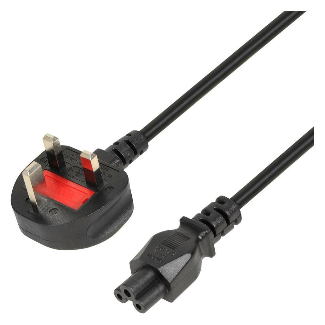 iBox Stromkabel für Laptops (Kleeblatt) VDE 1 8m UK-Stecker (1.80 m) (IKZ2UK)