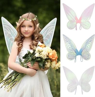 Inspired Finds Sparkling Fairy Costume Wings For Kids & Adults Halloween Party Dress Up green