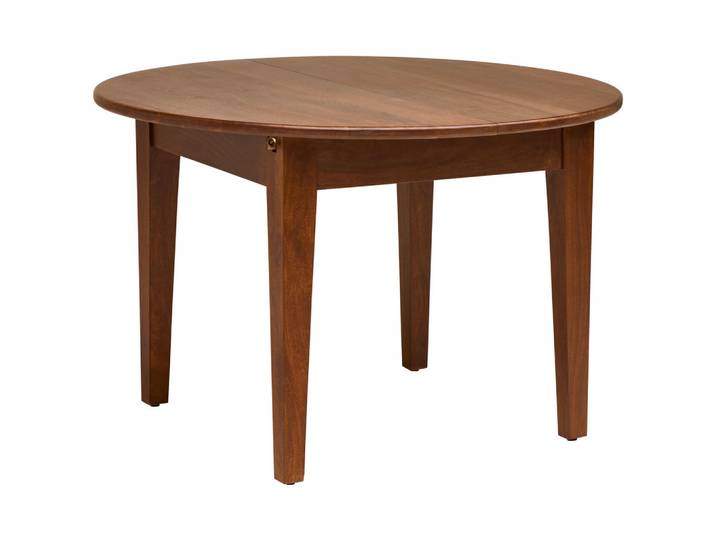 Livetastic Esstisch, Walnuss, Holz, Mangoholz, vollmassiv, Holz, oval, Säule, 115x76x115 cm, ausziehbar, schnell aufzubauende und stabile Arbeitsfläche, Esszimmer, Tische, Esstische, Esstische oval