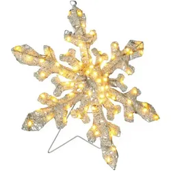 Konstsmide, LED Weihnachtsdeko, 4412-803 Weihnachtsdeko, sonstige Schneeflocke Bernstein LED Weiss