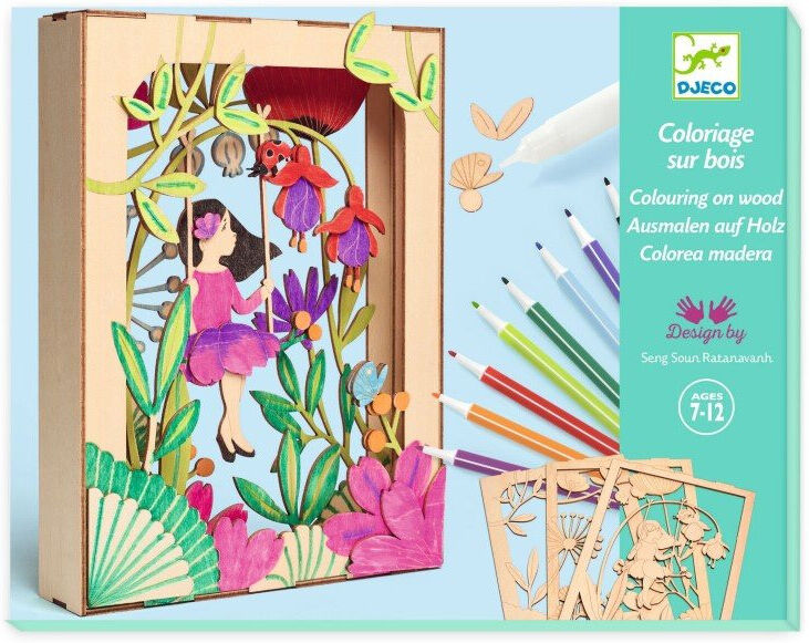 Coffret Coloriage sur bois : Alizée - Djeco