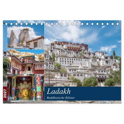 Ladakh - Buddhistische Klöster (Tischkalender 2027 DIN A5 quer), CALVENDO Monatskalender
