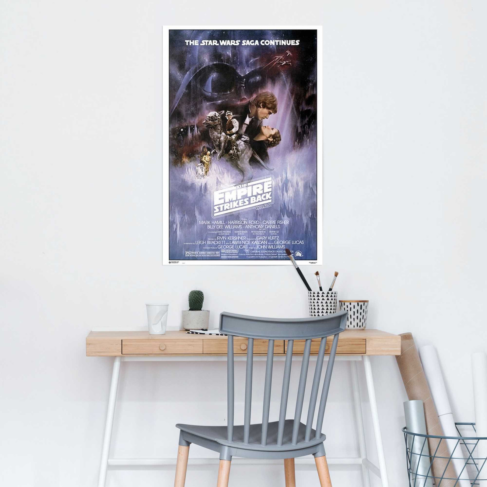 home24 Star Wars Empire Strikes Back Poster, Violet, 61 x 92 cm