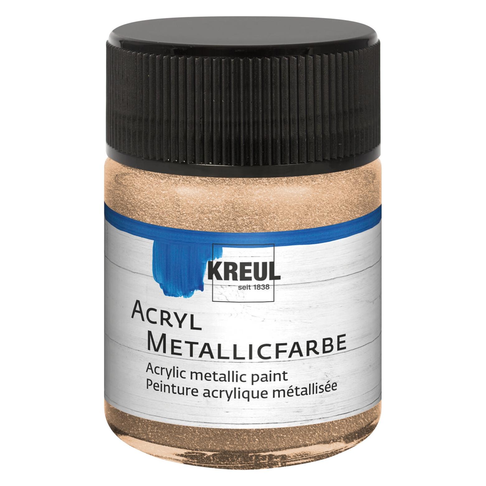 Kreul Acryl Metallicfarbe, cremig deckend, 50 ml (50 ml) (77584)